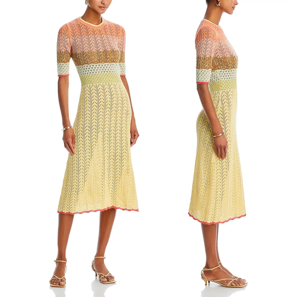 NWT Vanessa Bruno Coronille Knit Midi Sweater Cotton Blend Dress $460 - Size M - Picture 12 of 13